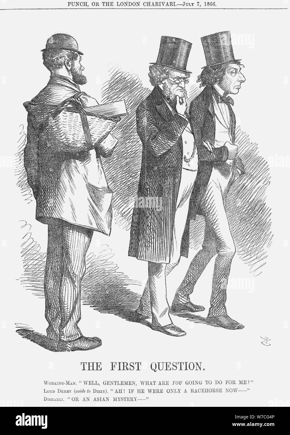 "Die erste Frage', 1866. Artist: John Tenniel Stockfoto