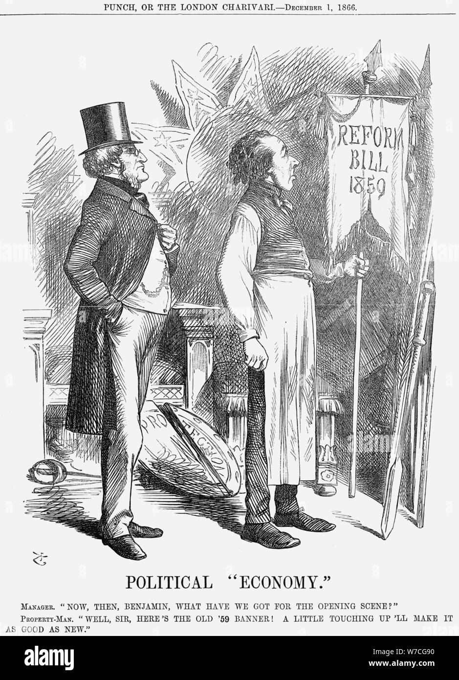 'Politische Ökonomie', 1866. Artist: John Tenniel Stockfoto