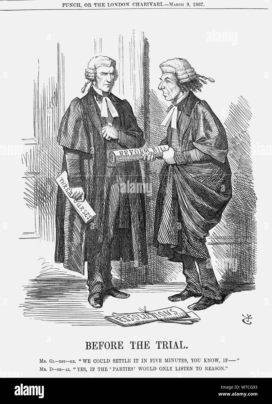 "Vor dem Prozess', 1867. Artist: John Tenniel Stockfoto
