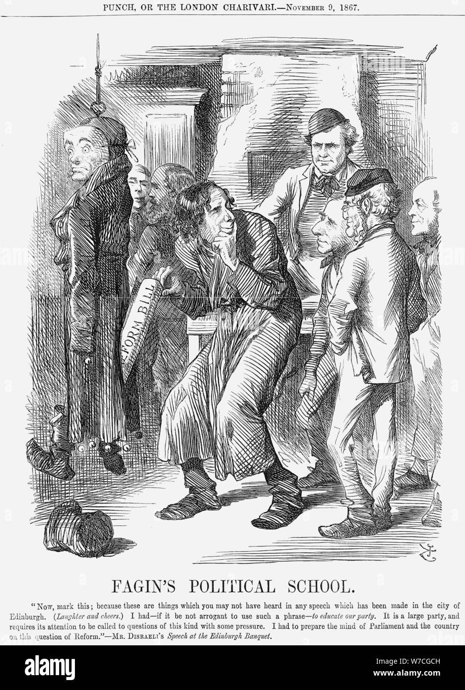 "Fagin's Politische Schule', 1867. Artist: John Tenniel Stockfoto