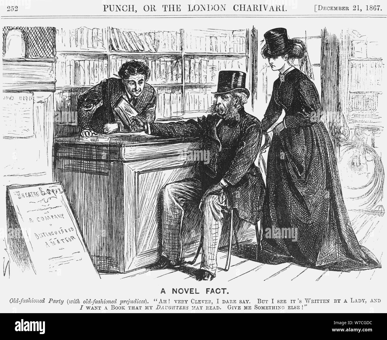 "Eine neue Tatsache", 1867. Artist: Unbekannt Stockfoto