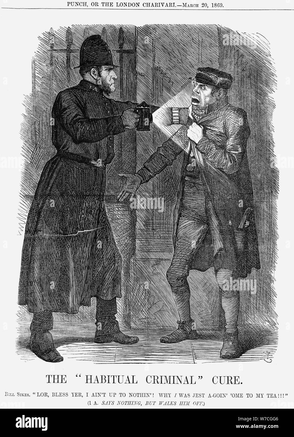 "Die gewöhnlichen Kriminellen Cure", 1869. Artist: John Tenniel Stockfoto