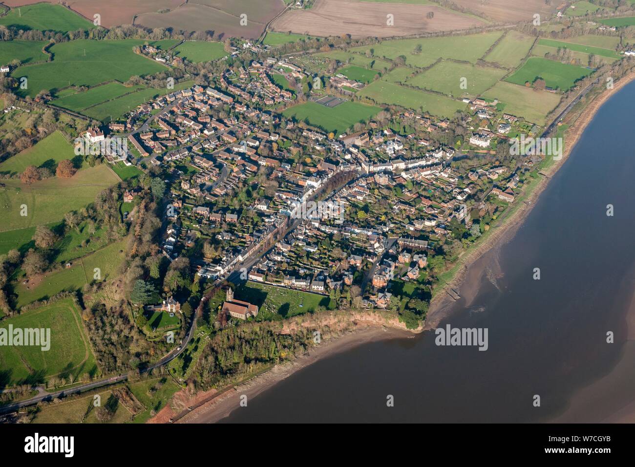 Newnham, Dorf am Westufer des Flusses Severn, Gloucestershire, 2014. Schöpfer: Historisches England Fotograf. Stockfoto