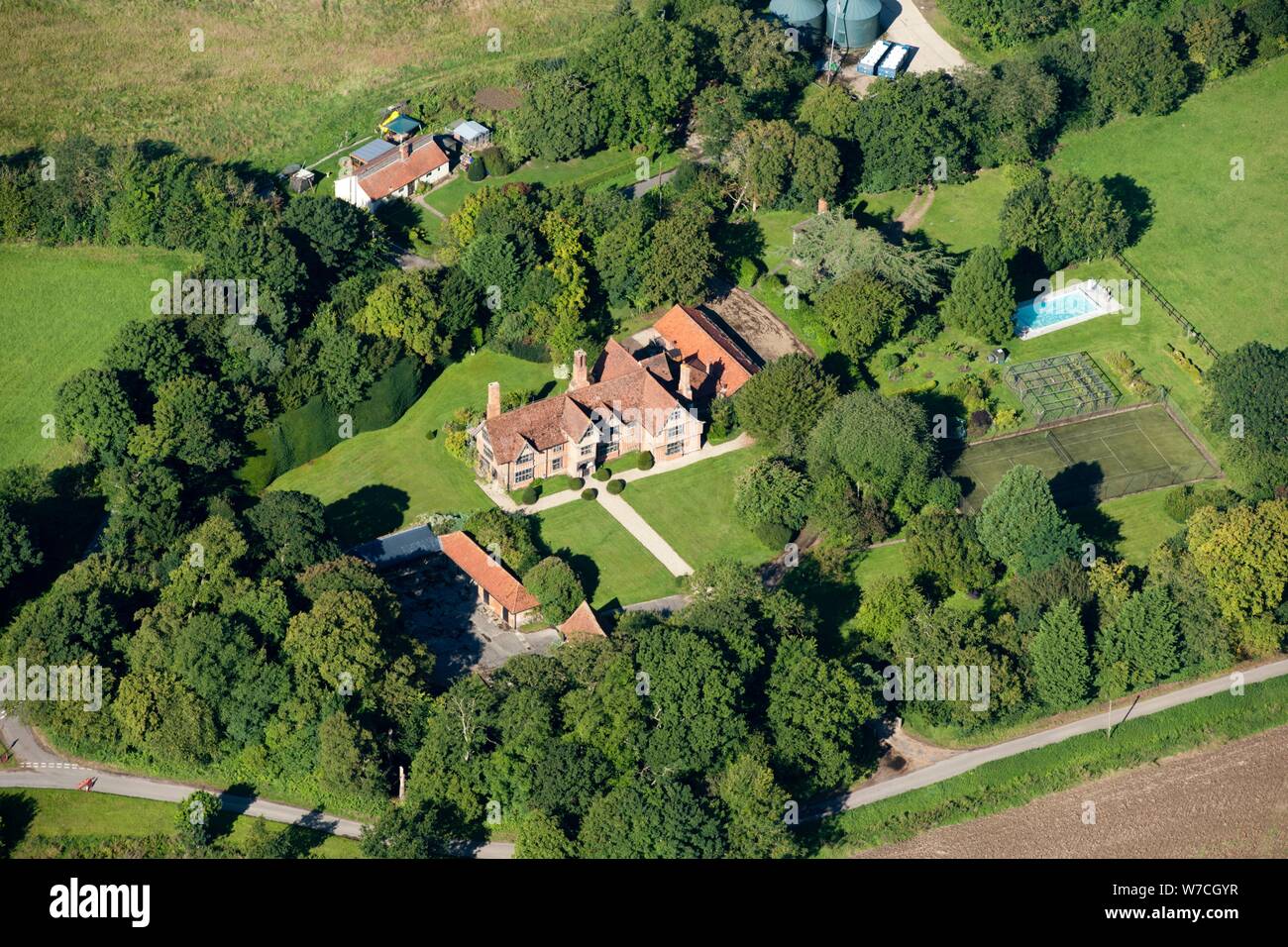Ende Thurston Hall, Hawkedon, Suffolk, 2014. Schöpfer: Historisches England Fotograf. Stockfoto