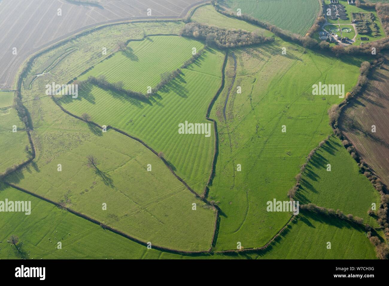 Ridge und furche Erdarbeiten, Powick, Worcestershire, 2014. Schöpfer: Historisches England Fotograf. Stockfoto