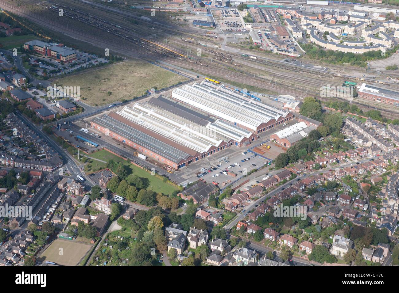 Carriage Works Holgate Road, York, North Yorkshire, 2014. Schöpfer: Historisches England Fotograf. Stockfoto