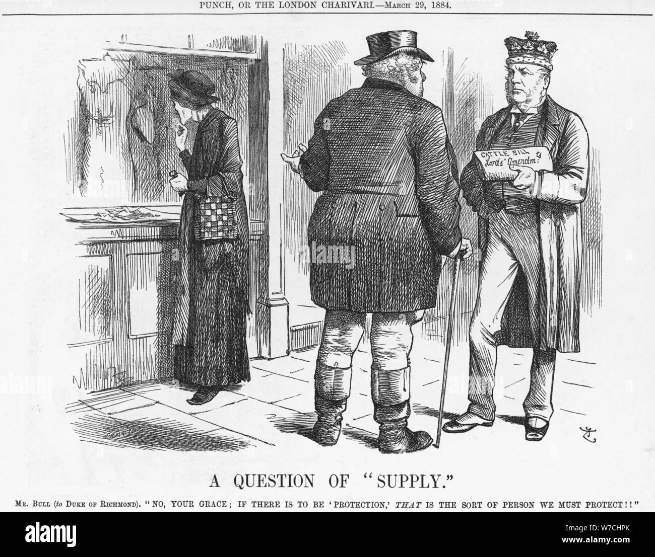 "Eine Frage", 1884. Artist: Joseph Swain Stockfoto