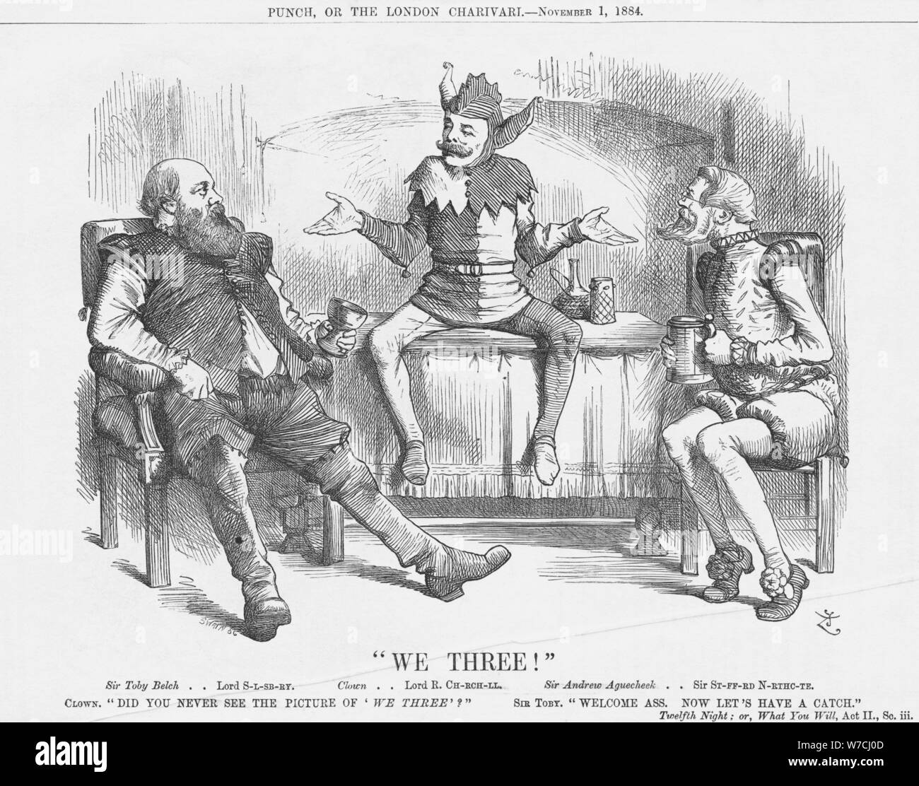 Wir Drei!, 1884. Artist: Joseph Swain Stockfoto