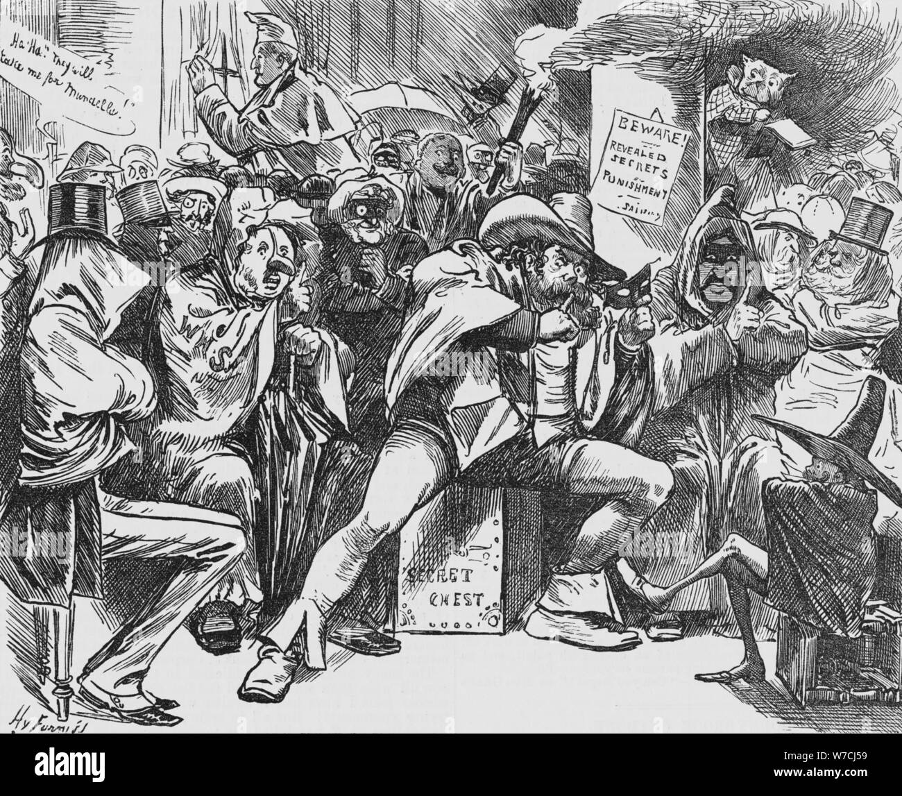 "Geheime Sitzung der Konservativen Partei', 1888. Artist: Unbekannt Stockfoto