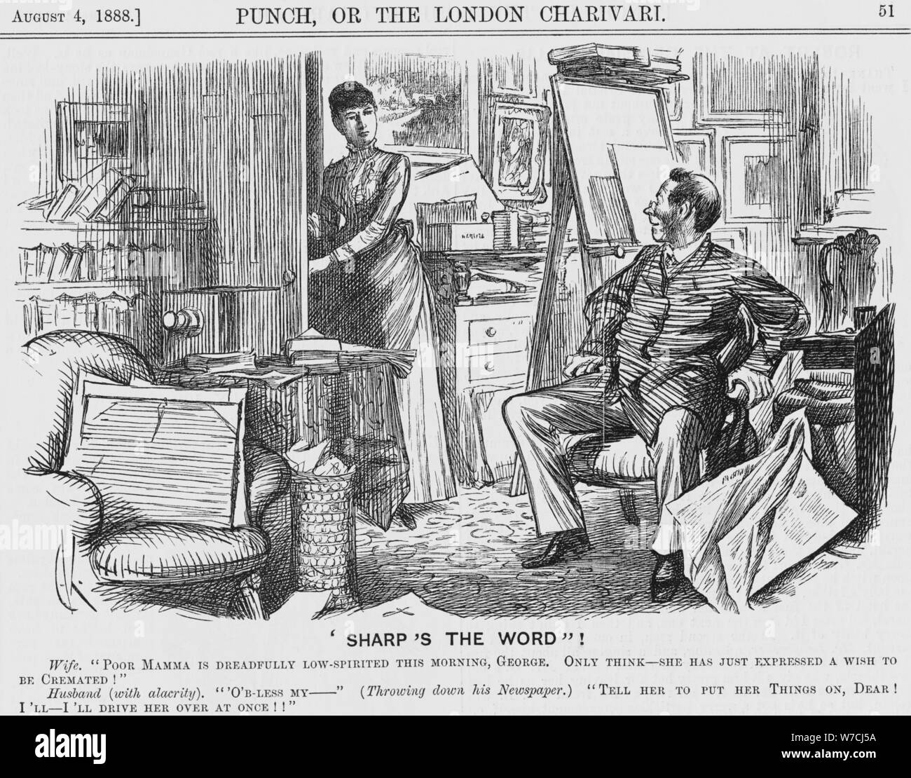 Sharp das Wort!, 1888. Artist: Unbekannt Stockfoto