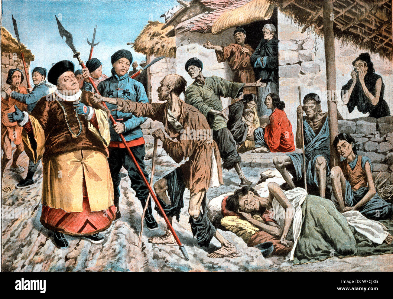 Cholera unter den Opfer der Hungersnot in China. Artist: Unbekannt Stockfoto