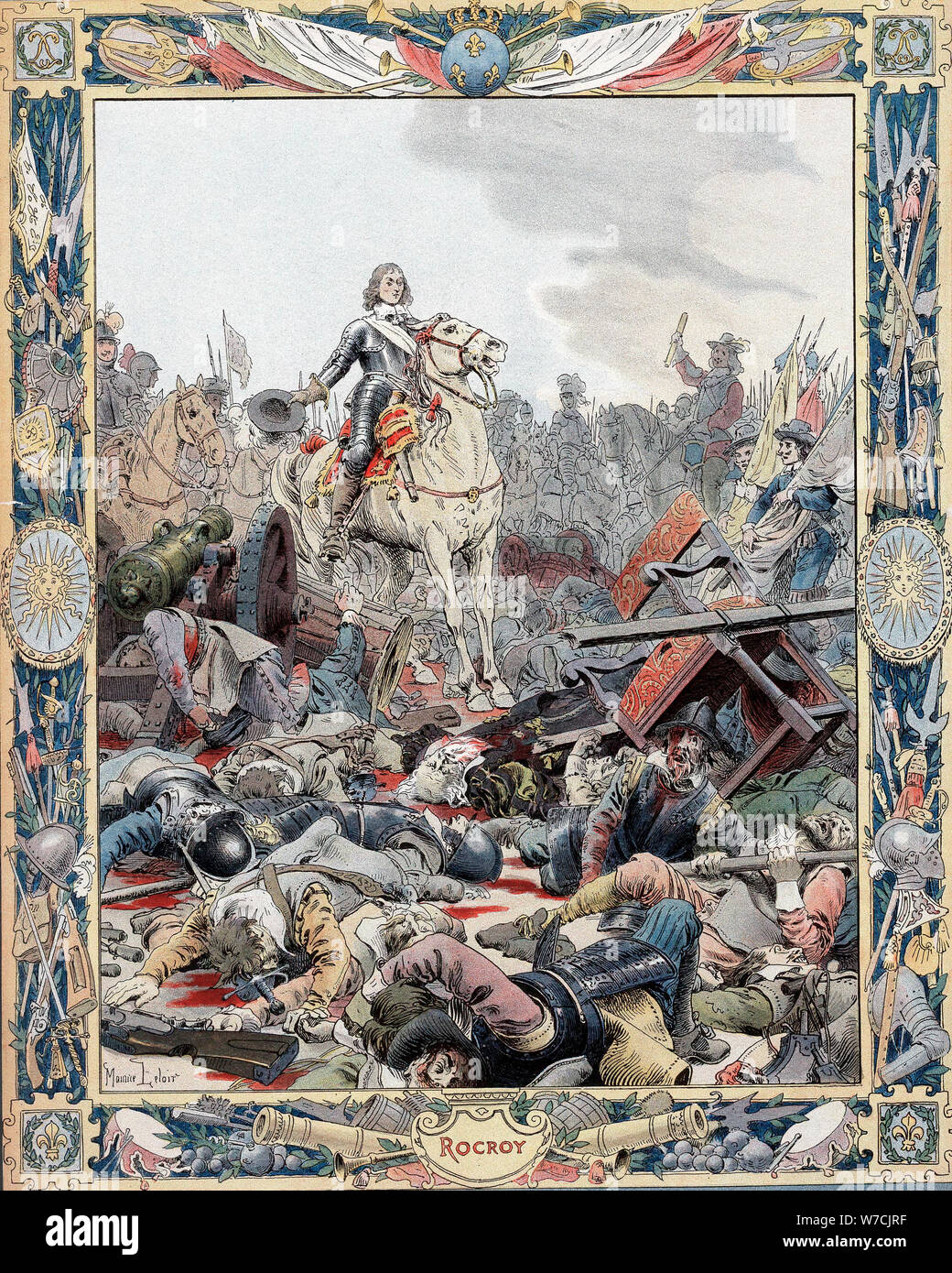Duc d'Enghien führenden französischen Sieg über Spanisch, dreißig Jahre Krieg, (1643) c 1880. Artist: Unbekannt Stockfoto