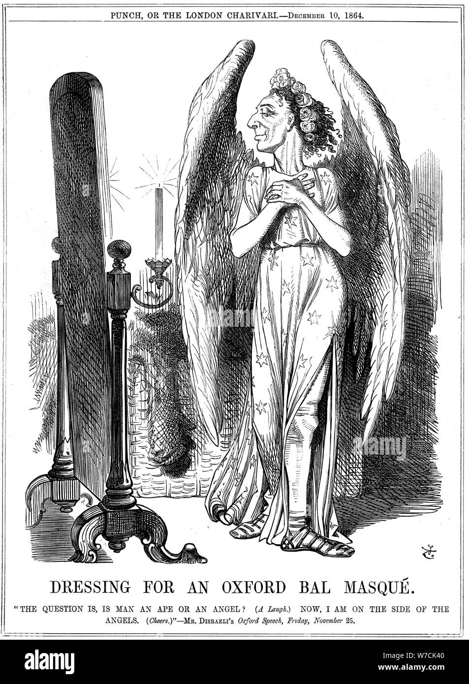 Benjamin Disraeli, britischer Konservativer, Cartoon von 'Lochen', 1864. Artist: John Tenniel Stockfoto