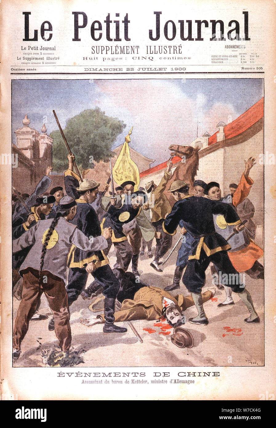 Ermordung von Baron Ketteler, Peking, 1900. Artist: Unbekannt Stockfoto