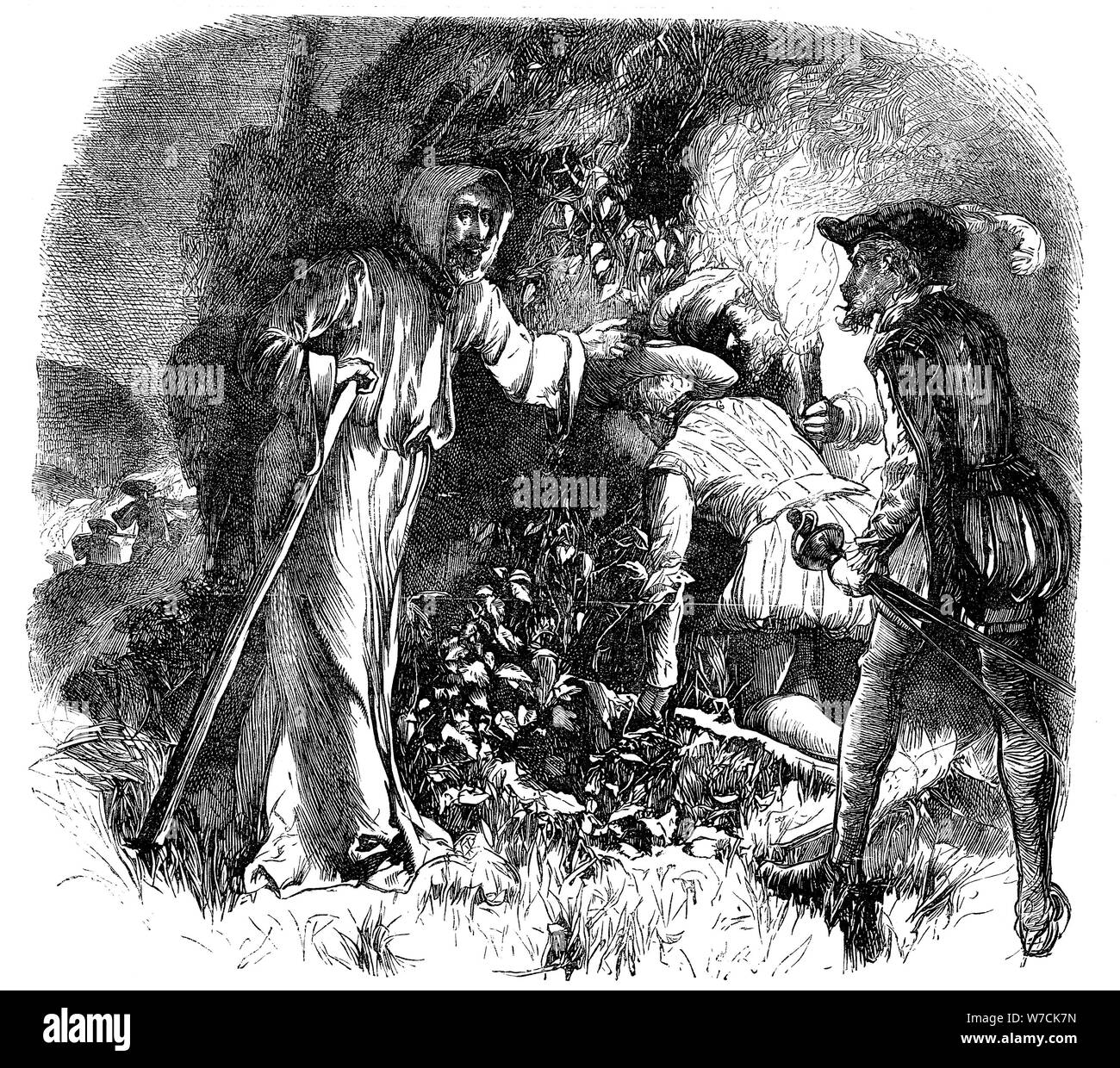 Verfolgung der Waldenser durch die römische Kirche, c 1476 (19. Jahrhundert). Artist: Unbekannt Stockfoto