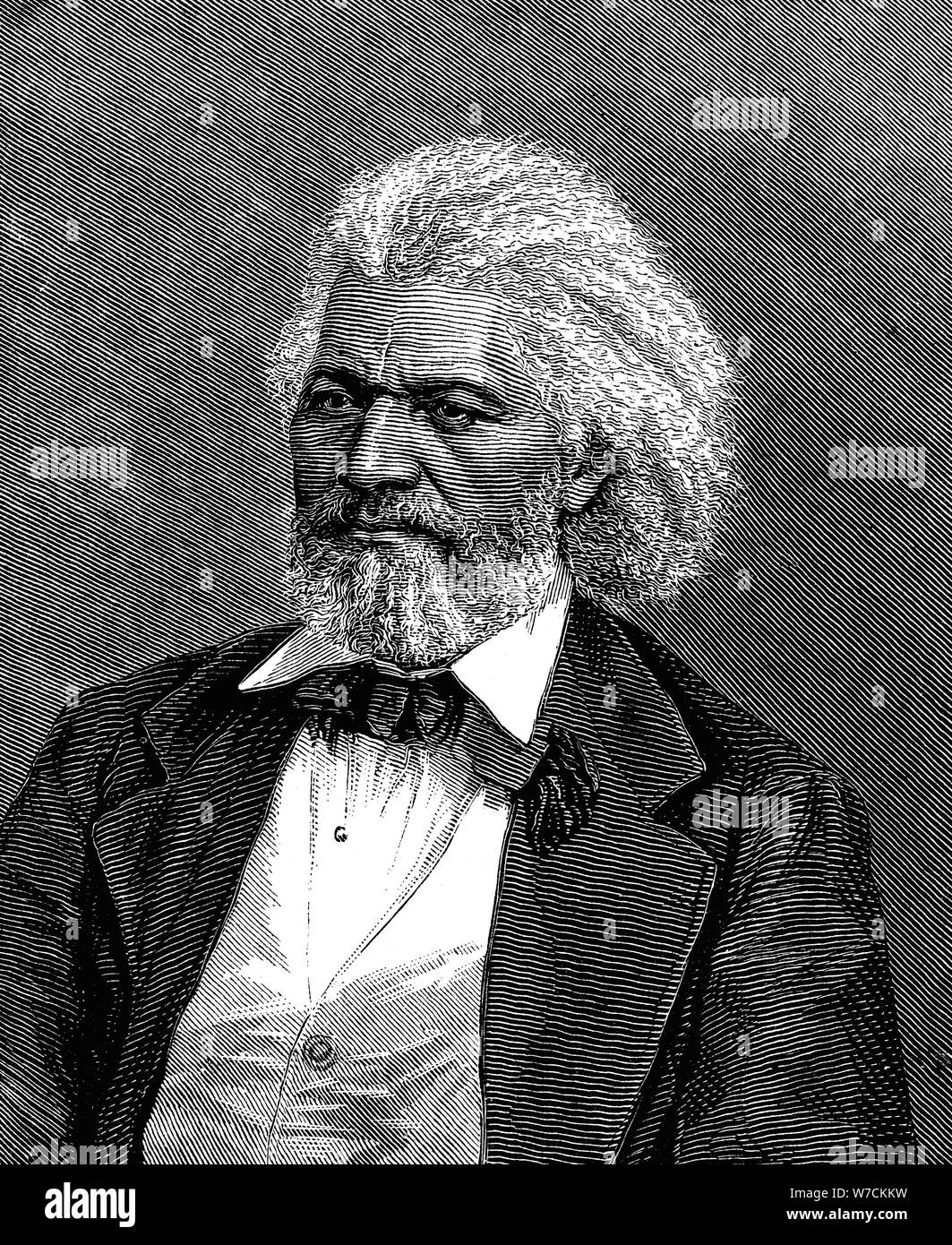 Frederick Douglass (1817-1895), amerikanischer Diplomat, Abolitionist und Schriftsteller, 1875. Artist: Unbekannt Stockfoto