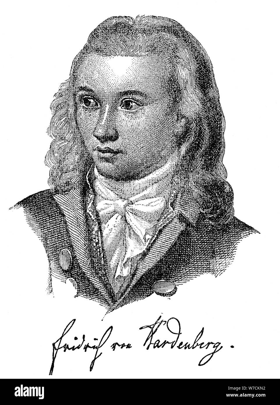 Novalis (1772-1801), Pen-Name von Friedrich von Hardenberg, Deutsche Romantische Dichter und Schriftsteller. Artist: Unbekannt Stockfoto