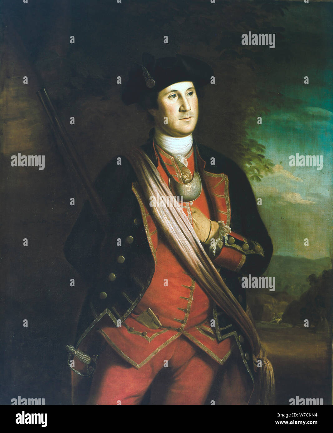 George Washington (1732-1799), erster Präsident der USA. Artist: Unbekannt Stockfoto