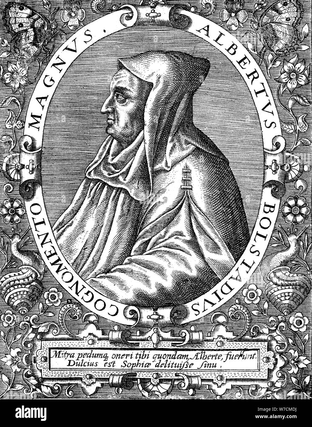 Albertus Magnus (c) 1200-1280 in Deutschland geborene Dominikanische Mönch, Ende des 16. Jahrhunderts. Artist: Unbekannt Stockfoto