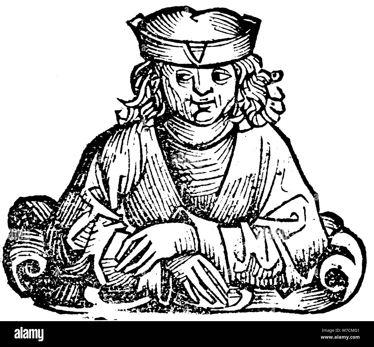 Anaximander (c 611-546 v. Chr.), die antiken griechischen Philosophen, 1493. Artist: Unbekannt Stockfoto