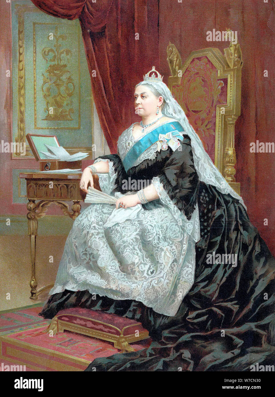 Königin Victoria (1819-1901) in der Zeit von ihr Goldenes Jubiläum, 1887. Artist: Unbekannt Stockfoto
