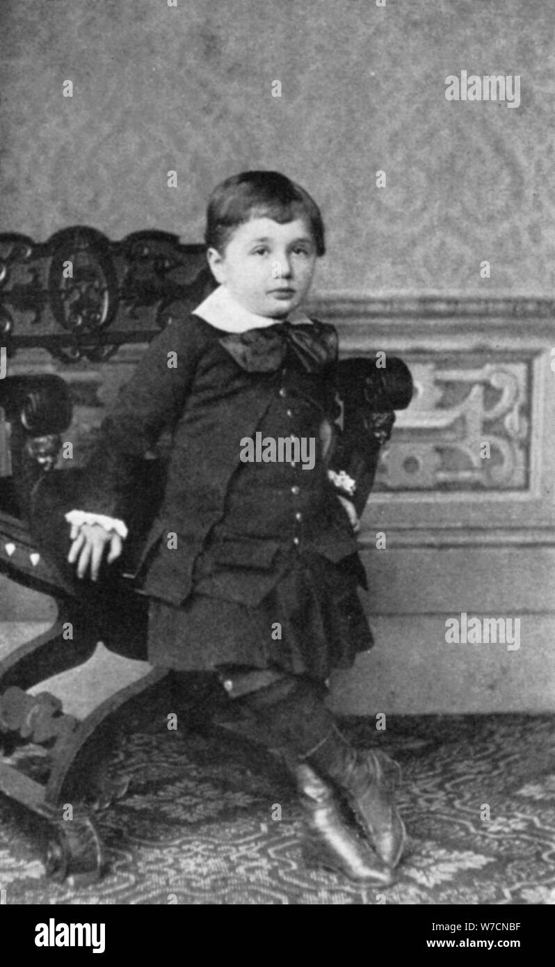 Albert Einstein (1879-1955), deutsch-schweizerischen theoretische Physiker, wie ein kleines Kind, 1880. Artist: Unbekannt Stockfoto