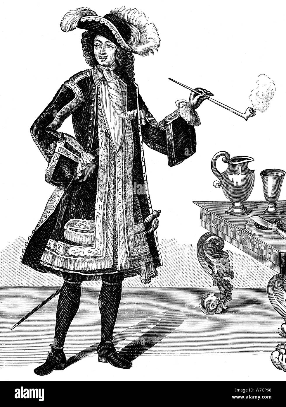 Jean Bart (oder Barth) (1651-1702), französischer Freibeuter, c 1690 s. Artist: Unbekannt Stockfoto