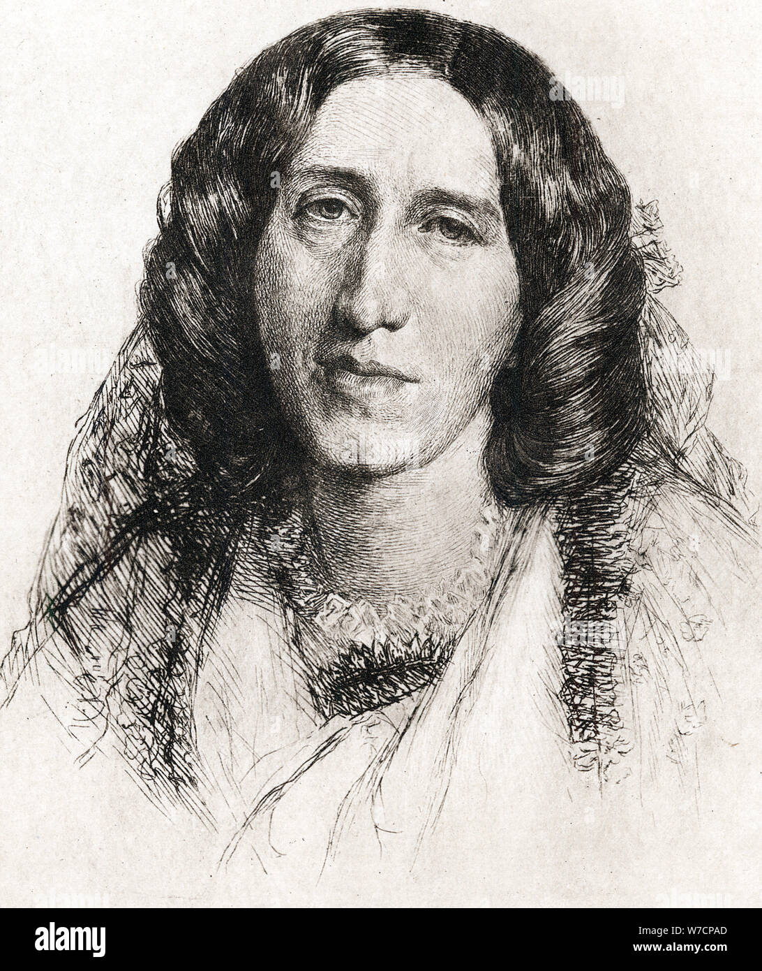 George Eliot, Pseudonym von Mary Ann Evans (1819-1880), englischer Schriftsteller, Dichter und Kritiker. Artist: Unbekannt Stockfoto