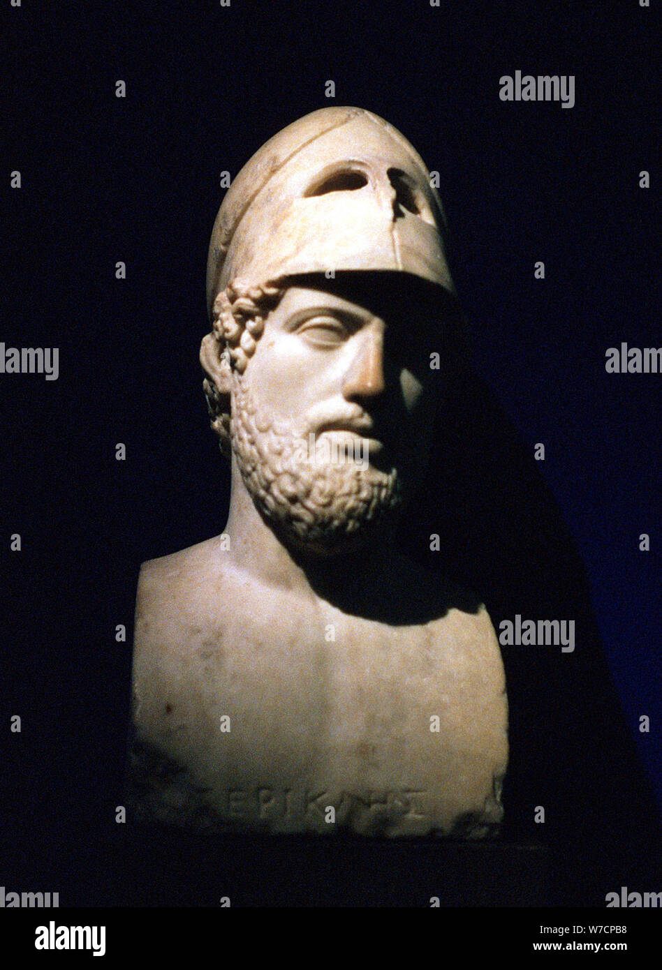Marmor portrait Büste des Perikles, der Athenischen Staatsmann (c 490-429 v. Chr.), Römischer, 2. vorchristlichen Jahrhundert. Artist: Unbekannt Stockfoto