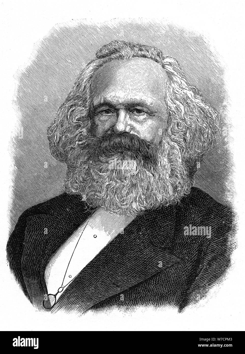 Karl Marx, 19. Jahrhundert deutschen politischen, sozialen und ökonomischen Theoretiker. Artist: Unbekannt Stockfoto