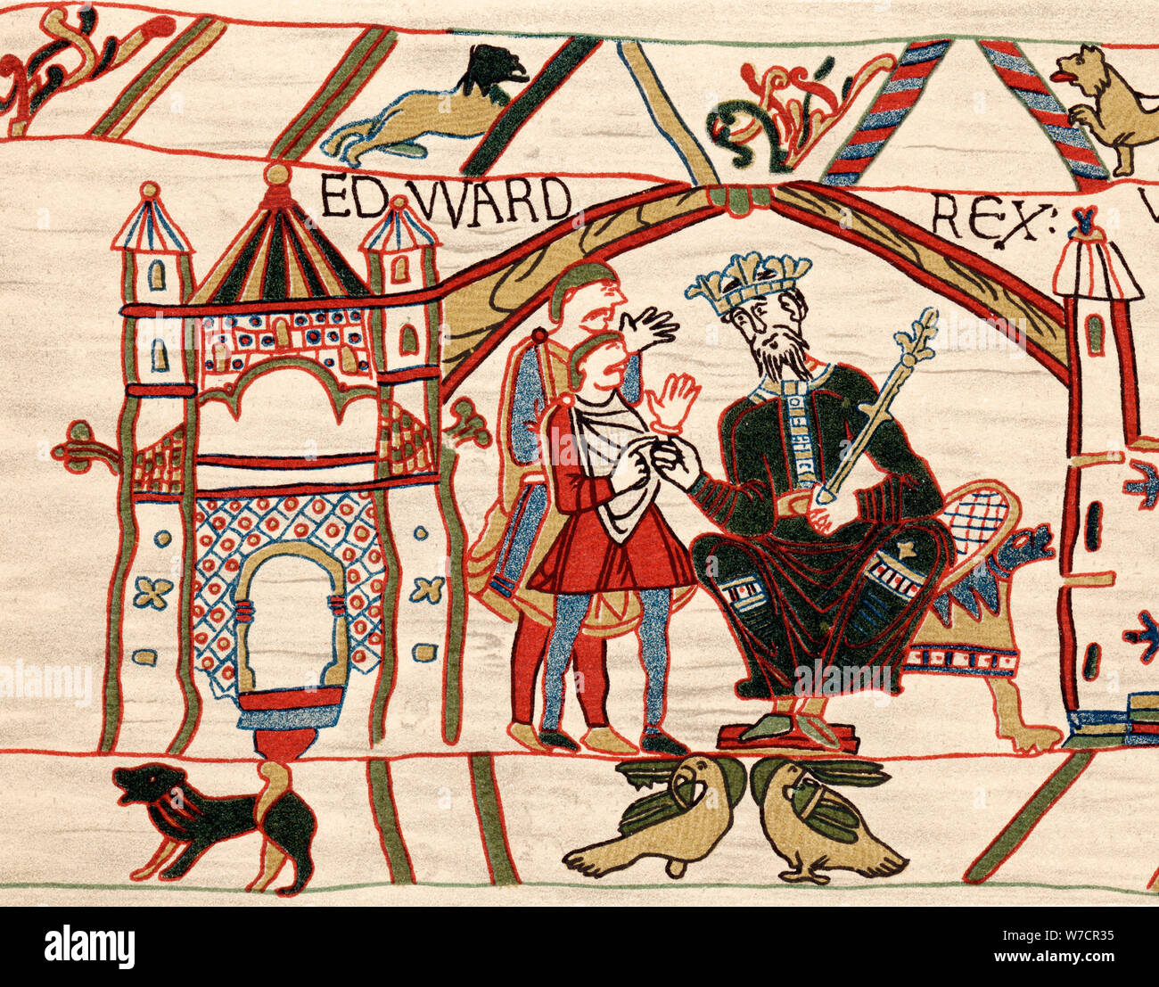 Edward dem Bekenner, angelsächsischen König von England, 1070. Artist: Unbekannt Stockfoto