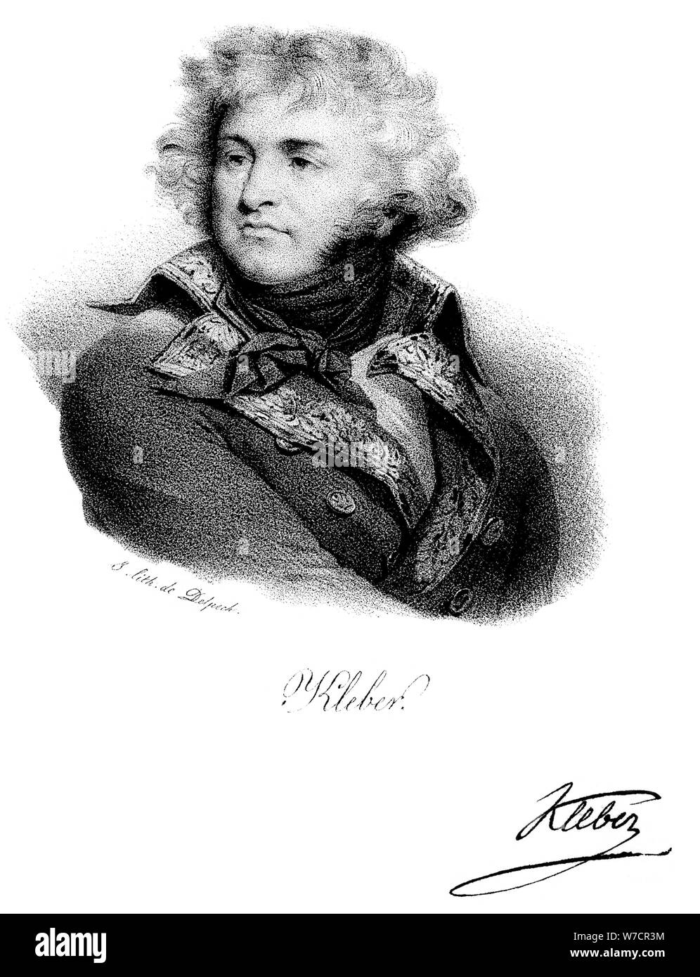 Jean Baptiste Kleber, französischer Soldat, c 1830. Artist: Delpech Stockfoto