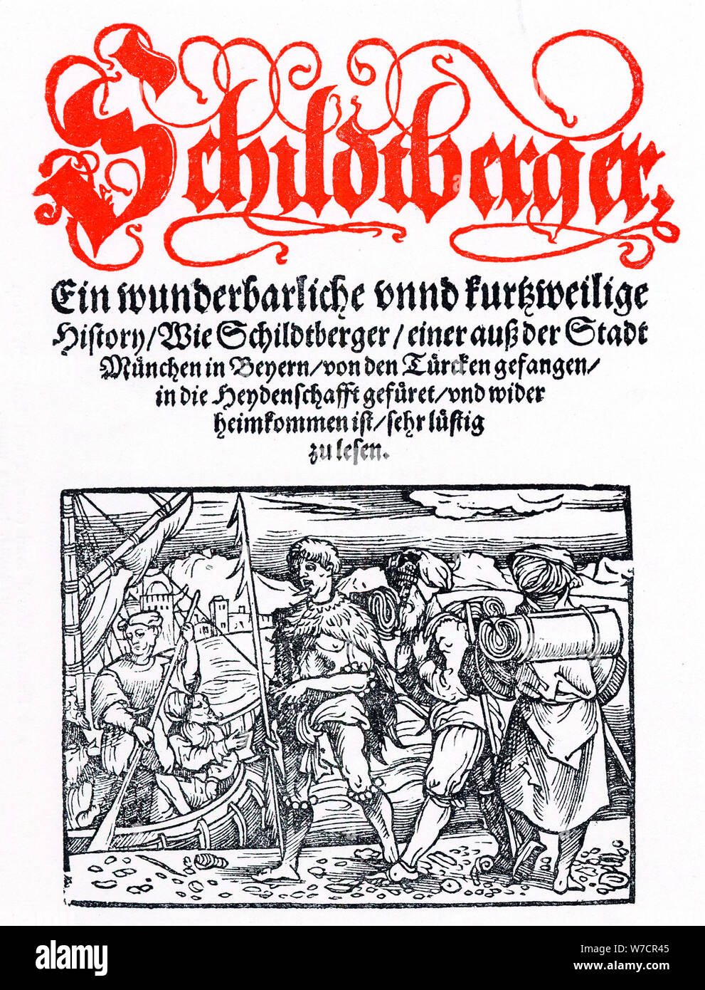 Titelblatt von Schildtberger die Reisen von c1554. Artist: Unbekannt Stockfoto