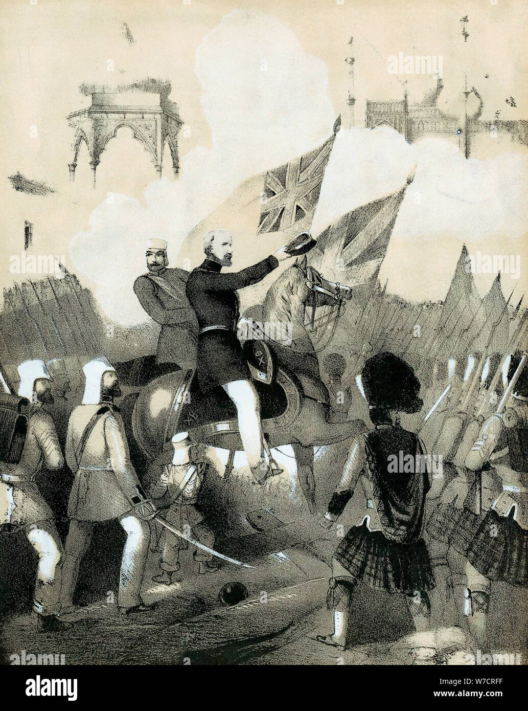 Abdeckung der Noten der Schlacht März von Delhi, c 1860. Artist: Unbekannt Stockfoto