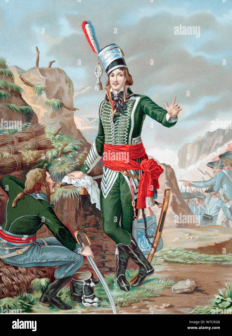 Francois Severin Marceau-Desgraviers, französische Revolutionäre Soldaten. Artist: Unbekannt Stockfoto