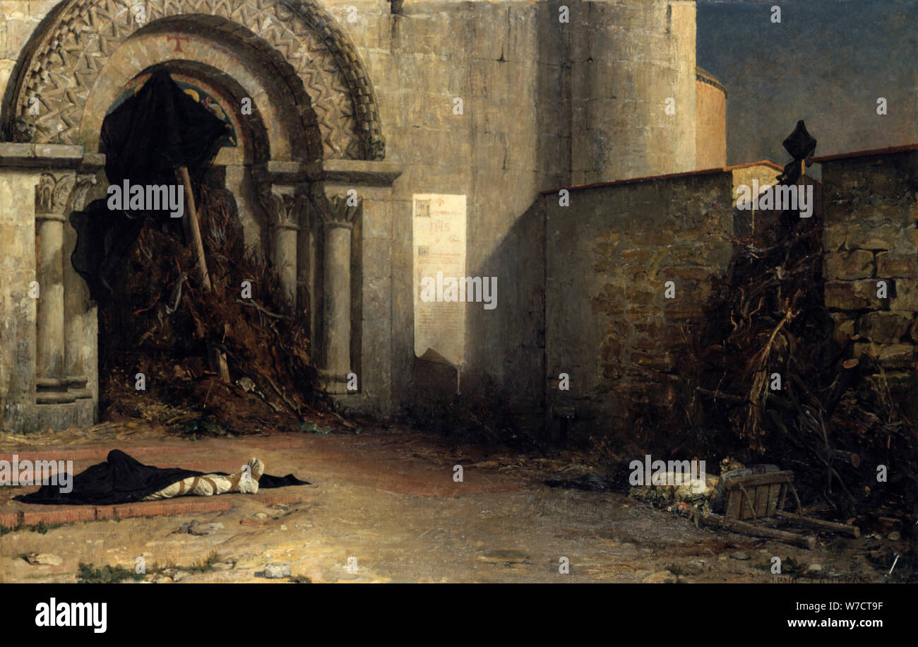 "Interdikt", 1875. Artist: Jean-Paul Laurens Stockfoto