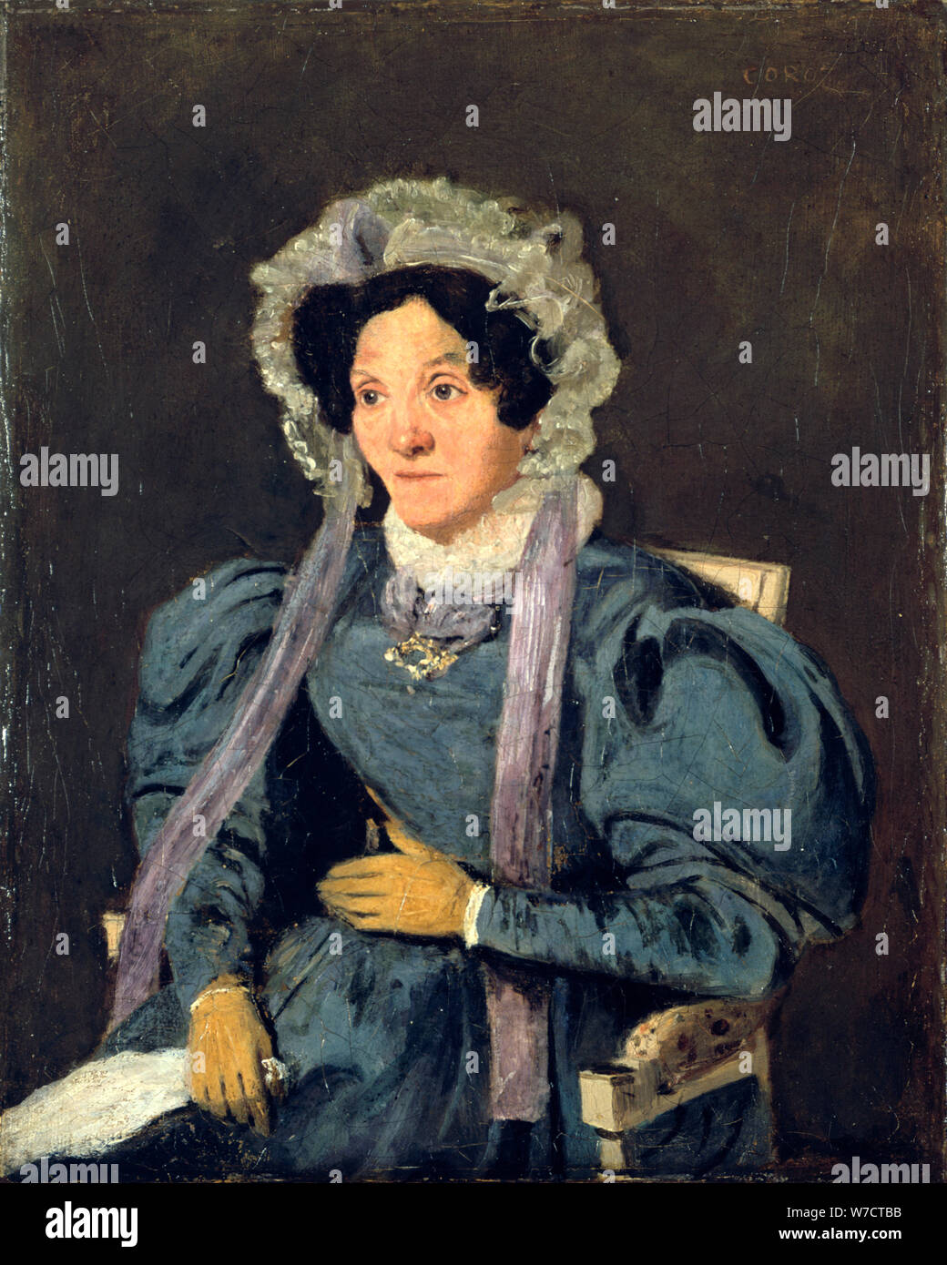 'Madame Corot, die Mutter des Künstlers', c 1845. Künstler: Jean-Baptiste-Camille Corot Stockfoto