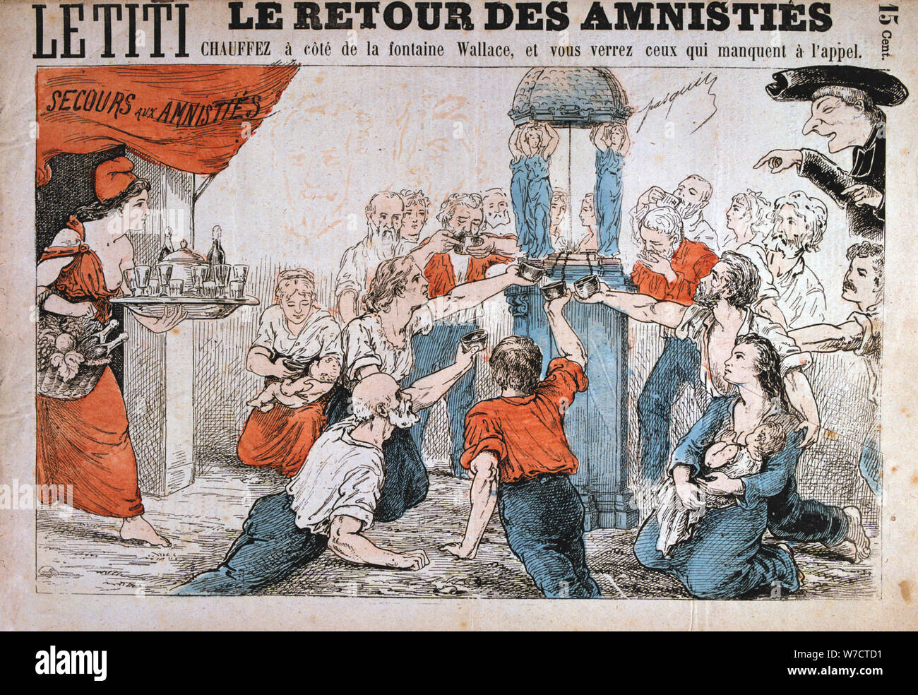 Cartoon, Pariser Kommune, 1871. Artist: Anon Stockfoto