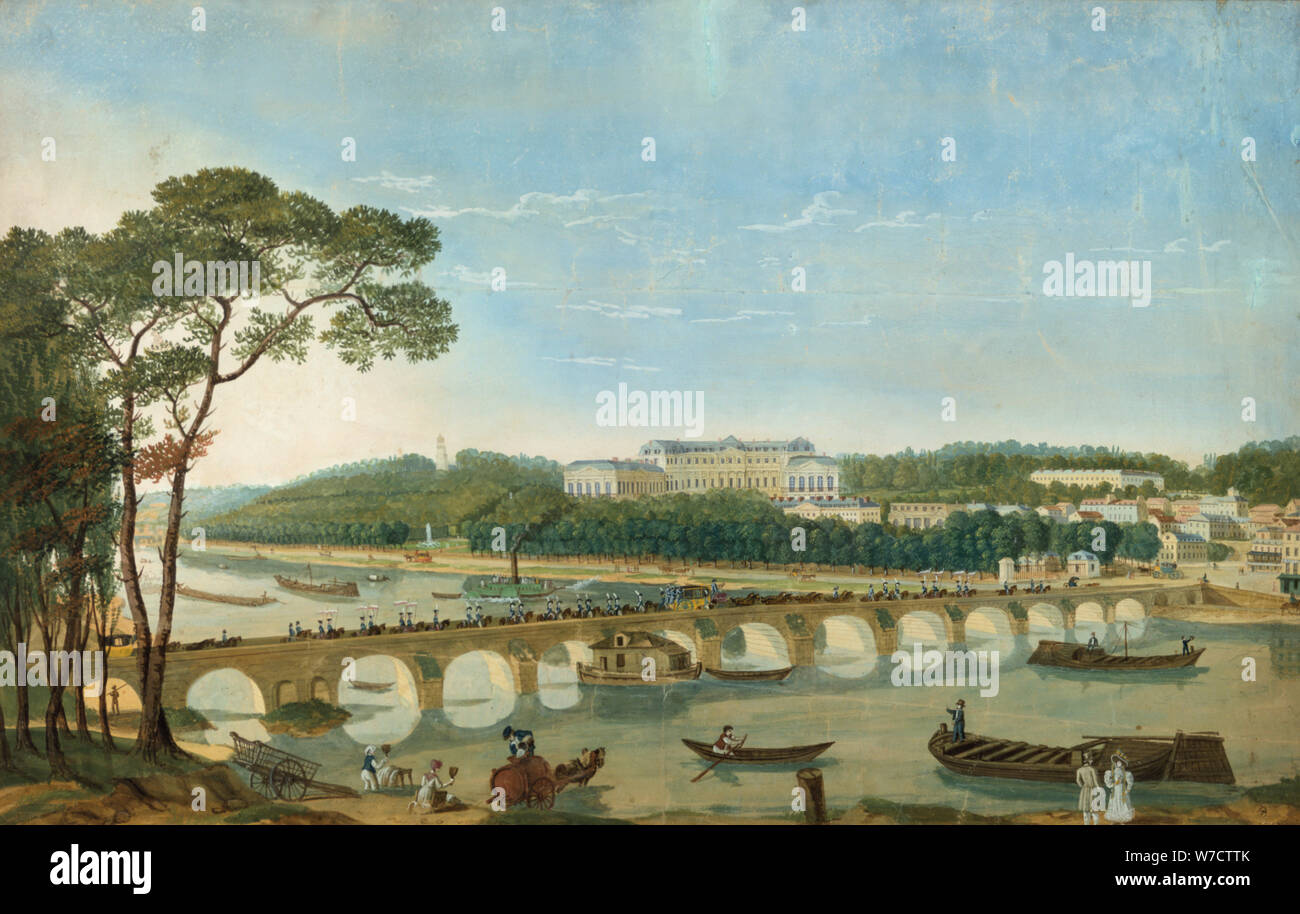 Besuch von König Franz I. und der Königin von Neapel zu Charles X in St. Cloud, Mai 1830 (19. Jahrhundert). Artist: Anon Stockfoto