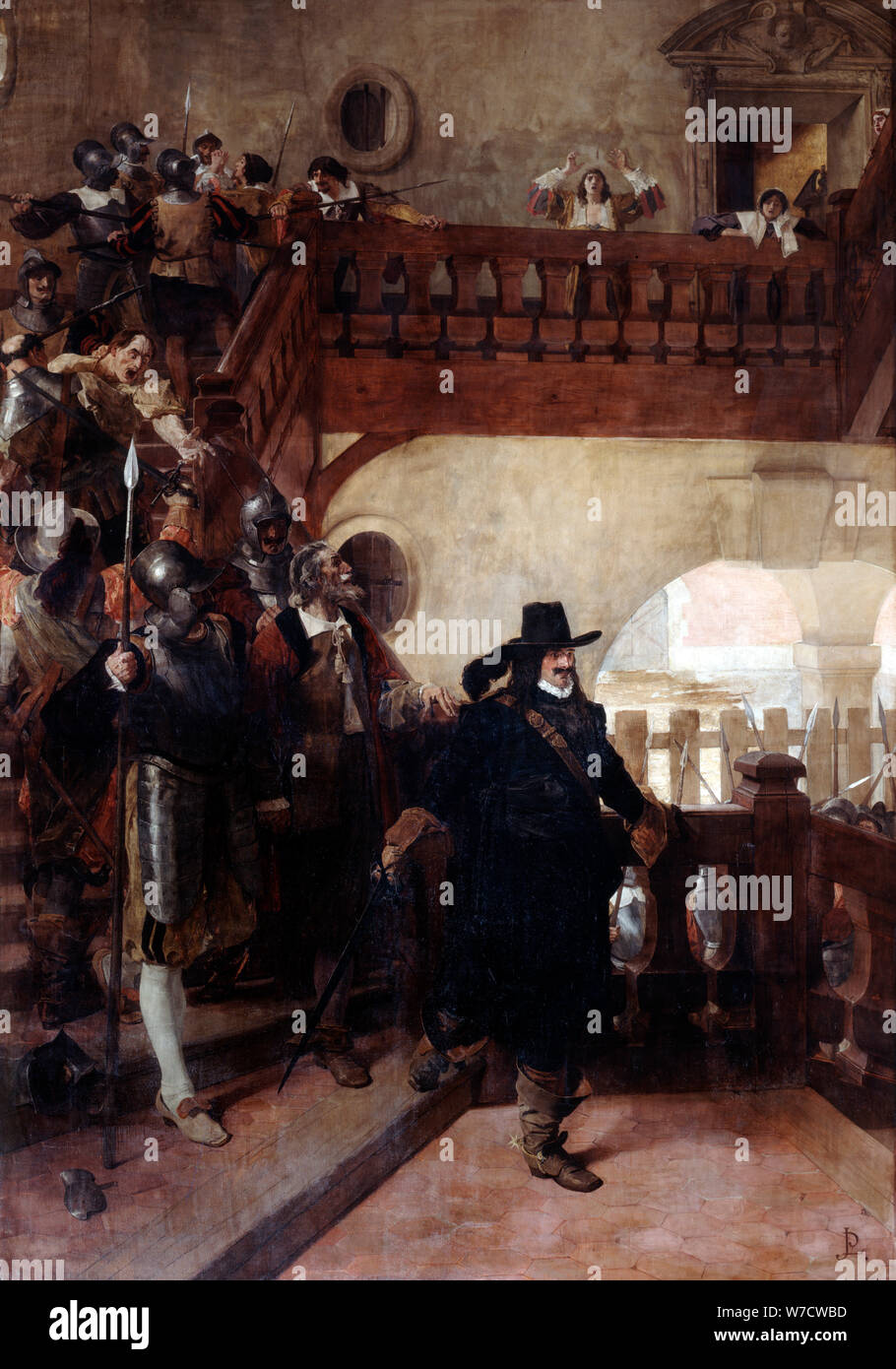 "Die Verhaftung von Ratsmitglied Broussel', 26 August, 1648 (19. und Anfang des 20. Jahrhunderts). Artist: Jean-Paul Laurens Stockfoto