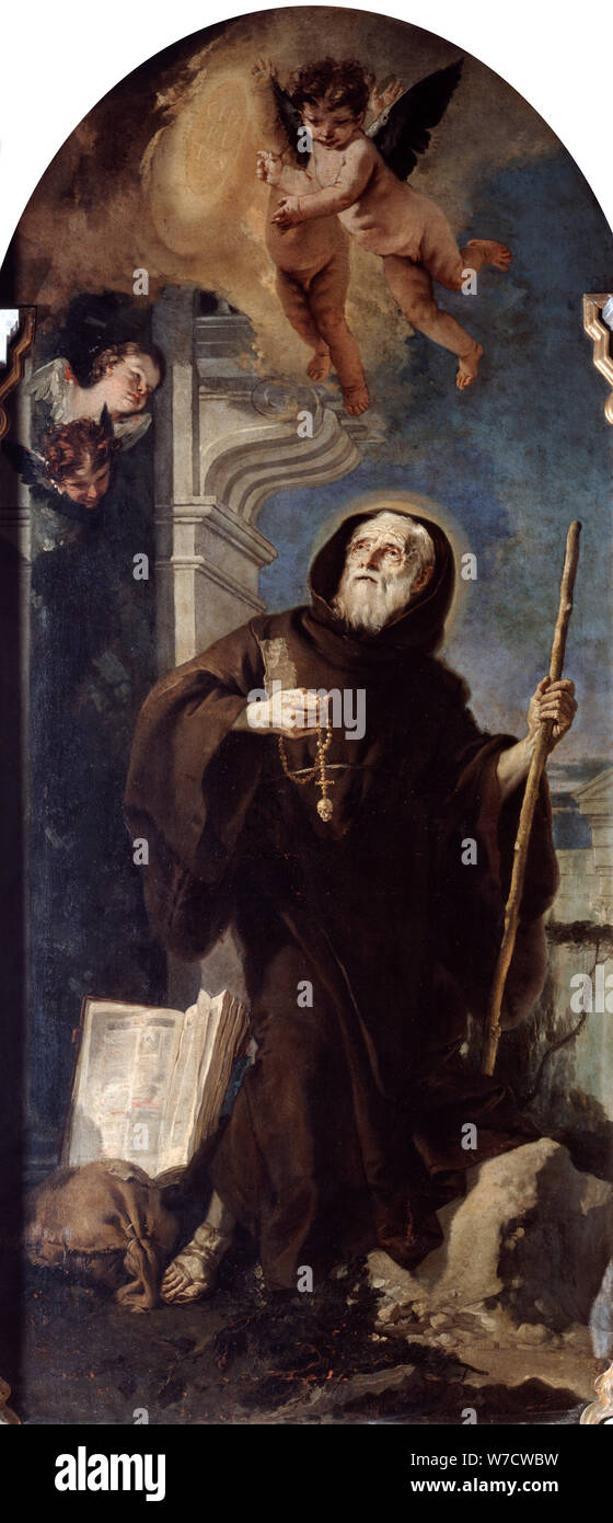 "Ecstasy des hl. Franz von Paula', 18. Künstler: Giovanni Battista Tiepolo Stockfoto