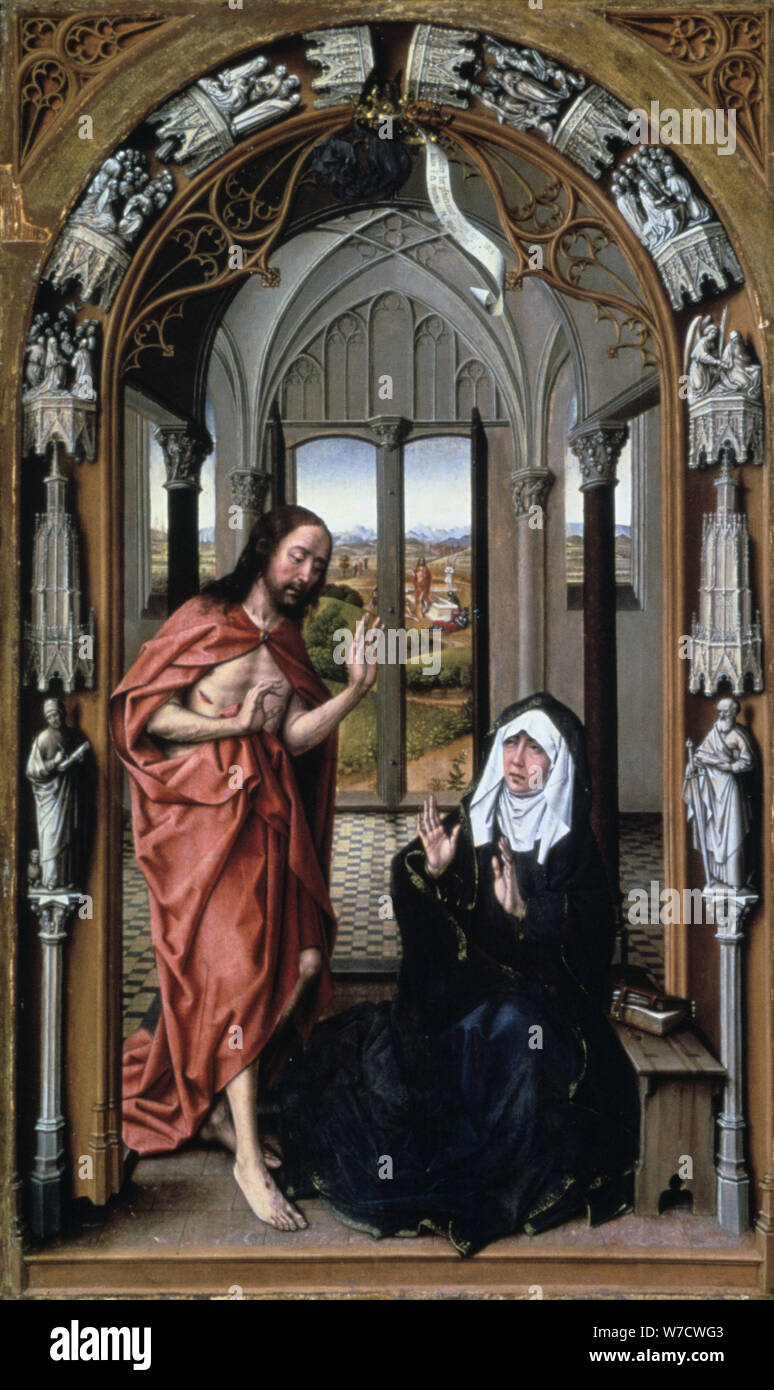 "Christus Erscheinen zu seiner Mutter', c 1440. Künstler: Rogier van der Weyden Stockfoto