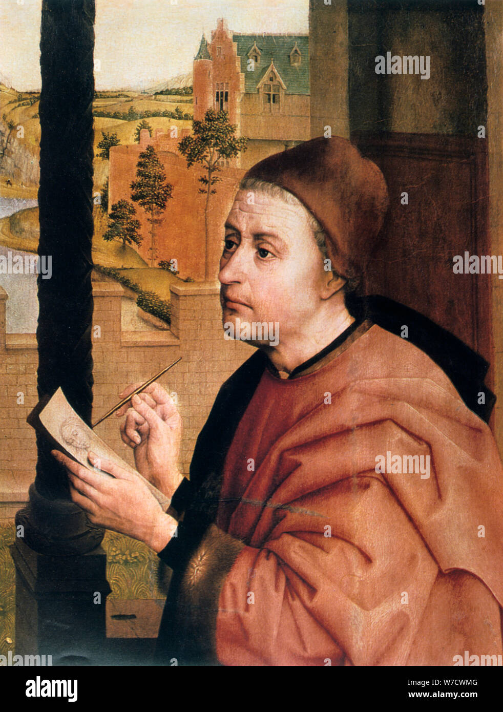 T Luke Zeichnung der Jungfrau', Detail, 15. Künstler: Rogier van der Weyden Stockfoto