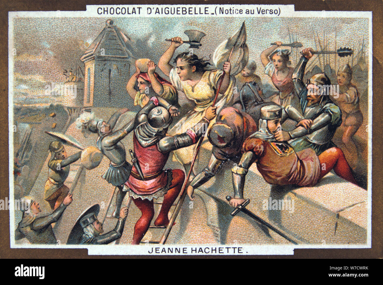 Jeanne Hachette verteidigt Beauvais, 1472, (19. Jahrhundert). Artist: Unbekannt Stockfoto