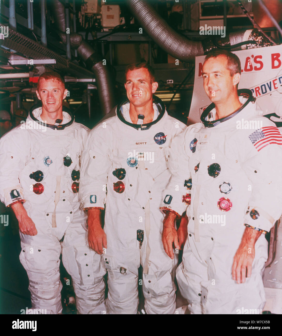 Apollo 9 Astronauten, 1968. Artist: Unbekannt Stockfoto