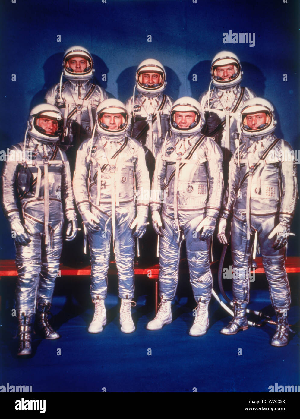 Das Quecksilber sieben Astronauten, 1959. Artist: Unbekannt Stockfoto