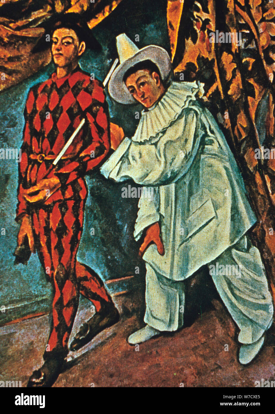 "Pierrot et Arlequin", 1888. Artist: Paul Cezanne Stockfoto