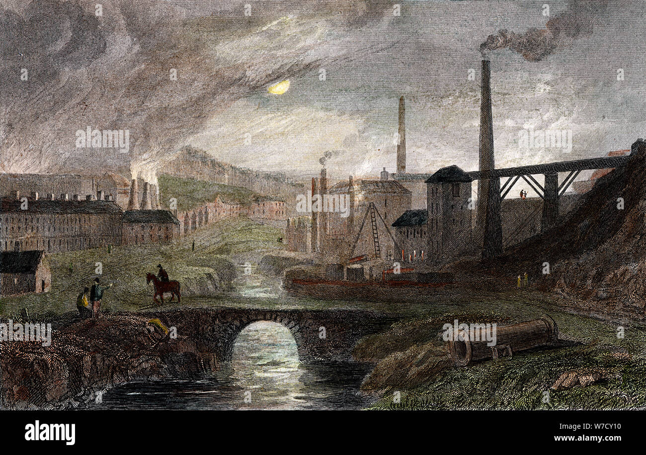 Nant-y-Glow Iron Works, Monmouthshire, Wales, c 1780, c 1830). Artist: Unbekannt Stockfoto