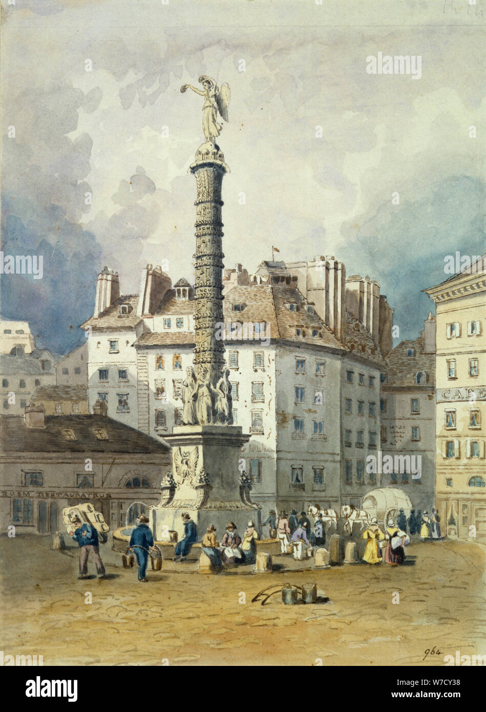 Napoleons Spalte, Place Du Chatelet, Paris, 19. Artist: Anon Stockfoto