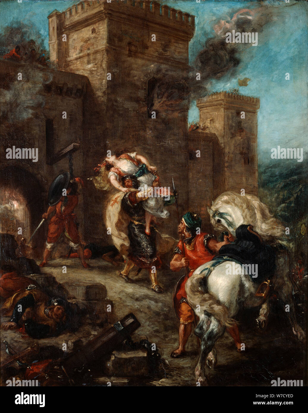 "Die Entführung von Rebecca', 1858. Künstler: Eugène Delacroix Stockfoto